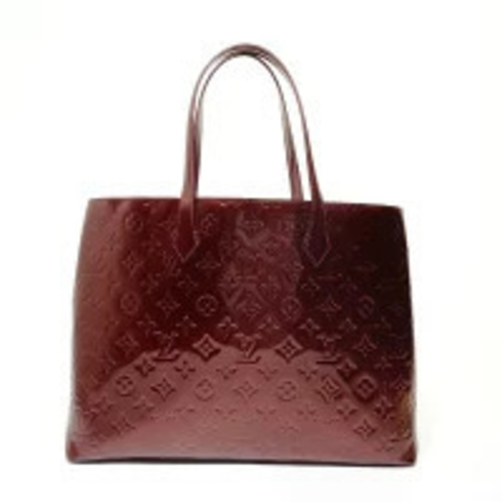 Louis Vuitton Monogram Vernis Wilshire Tote Bag Red